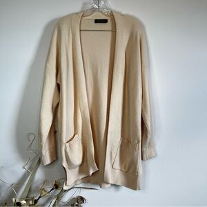 Chic Beige Open Front Cardigan